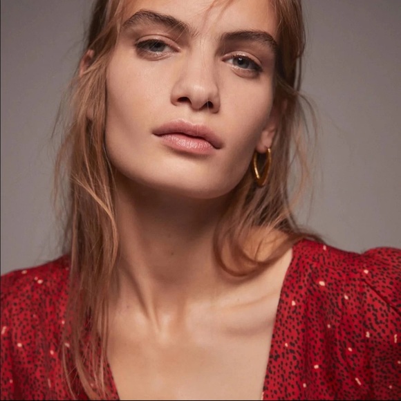 Zara red and black print dress - Picture 8 of 10